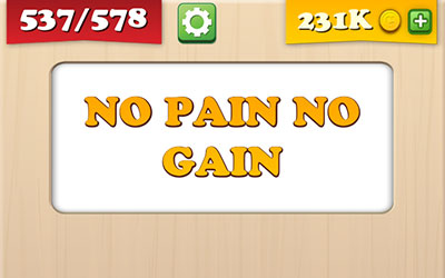  No Pain No Gain 